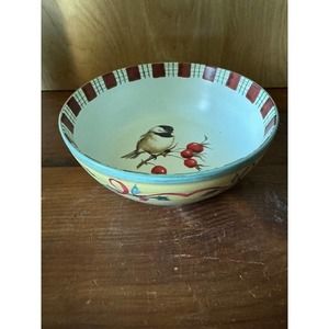 Lenox Winter Greetings Everyday 6" All Purpose Bowl ~ New ~ Chickadee